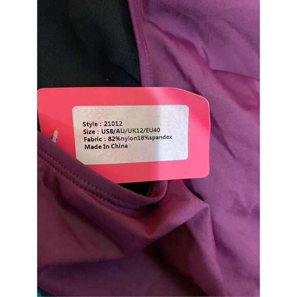 Coastal rose, NWT women’s burgundy V-neck cross back from suit size 8 - Picture 6 of 7